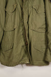 เสื้อแจ็คเก็ตสนาม M-S M65 รุ่นที่ 3 ปี 1974 มือสอง สีซีด มีแผ่นปะ