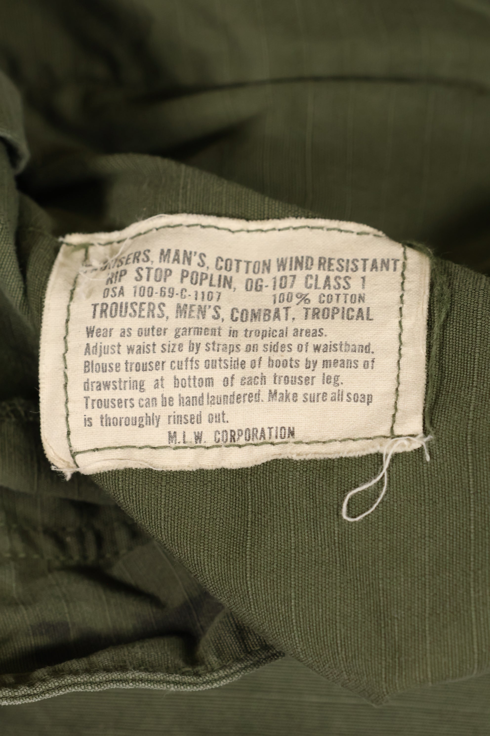 1969年頃　XS-Sサイズ　4th Model ジャングルファティーグ　パンツ　中古品　映画会社放出
