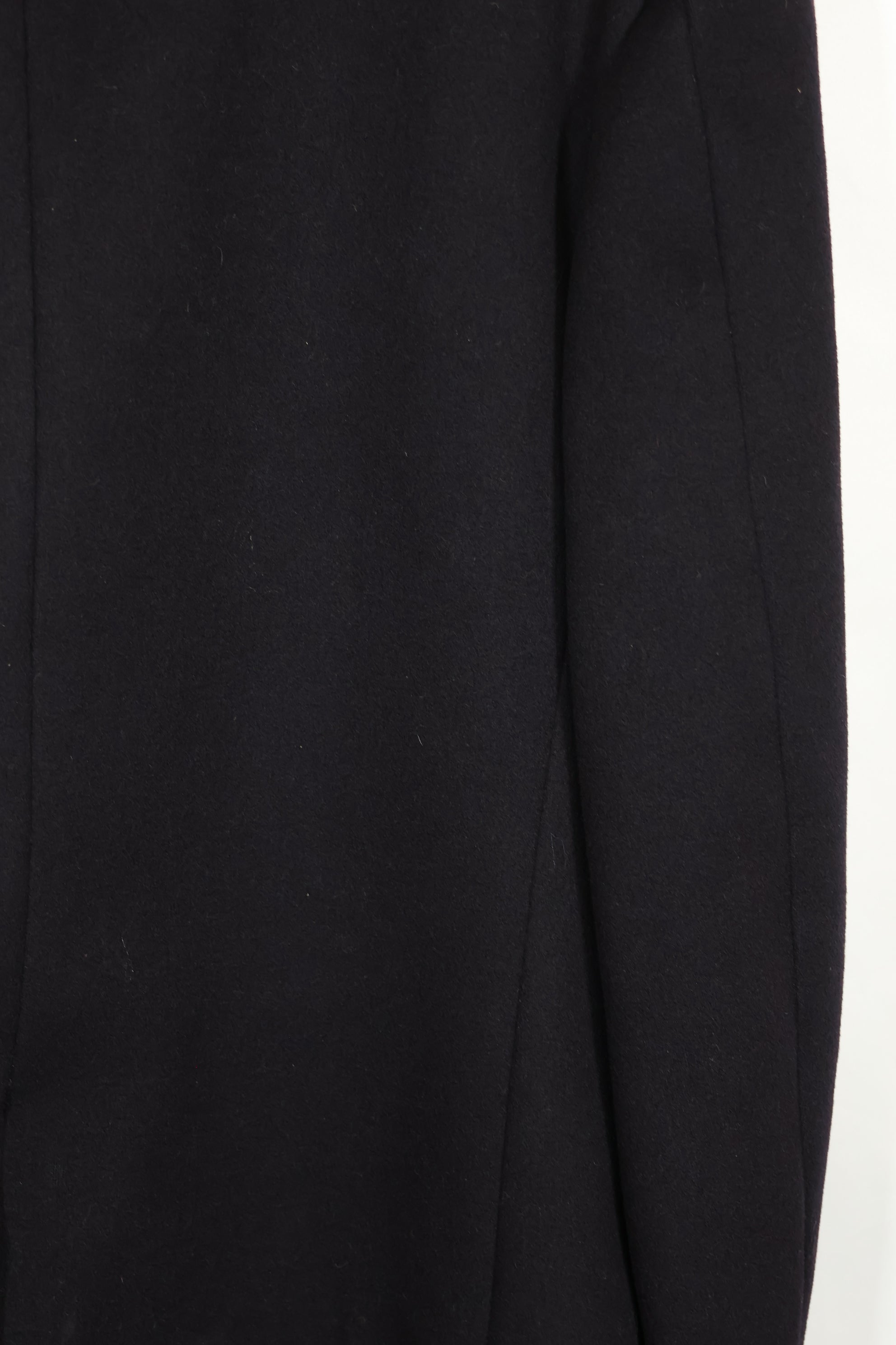 1950's U.S. Navy pea coat, used, slightly worm-eaten.