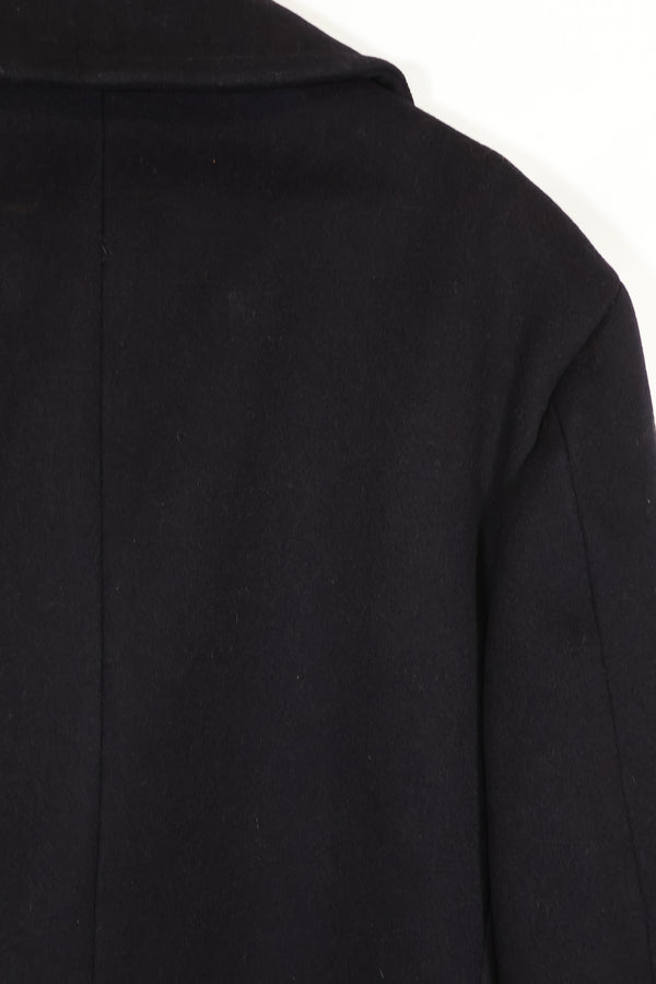 1950's U.S. Navy pea coat, used, slightly worm-eaten.