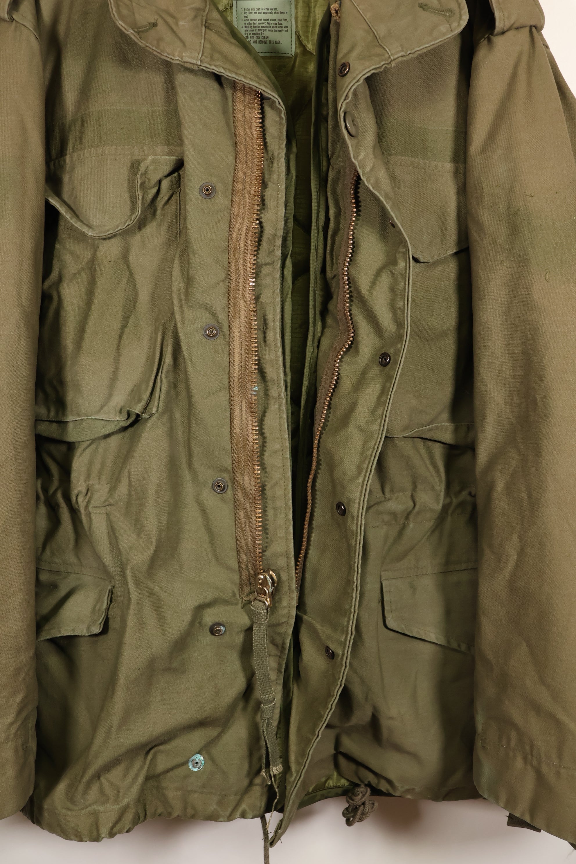 1980s Lot: M-S Set: M65 Field Jacket (3rd Model) with Liner, Used