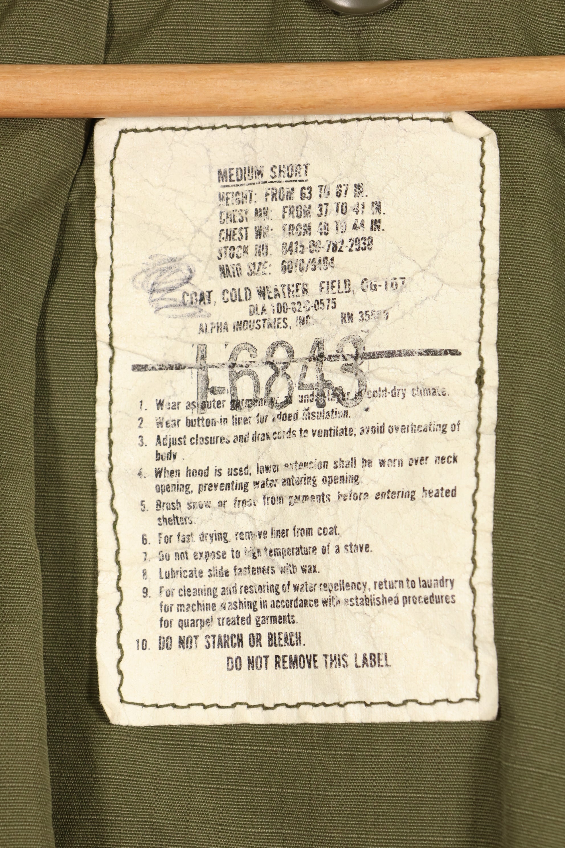 1980s Lot: M-S Set: M65 Field Jacket (3rd Model) with Liner, Used