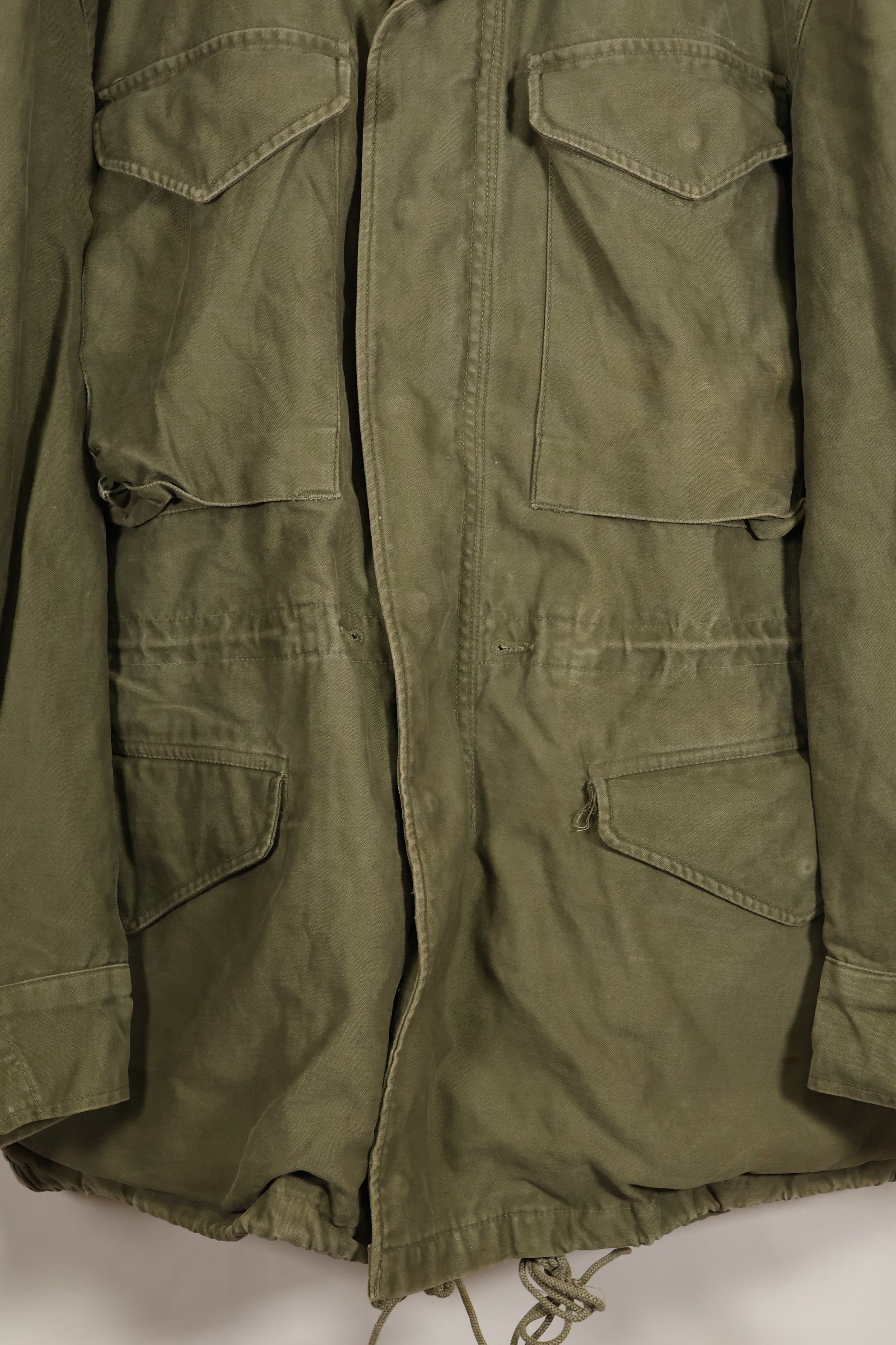 สัญญาปี 1957, S-S, กองทัพสหรัฐฯ, เสื้อแจ็คเก็ตพับ M51, ไม่มีซับใน, สีซีดเล็กน้อย, มือสอง