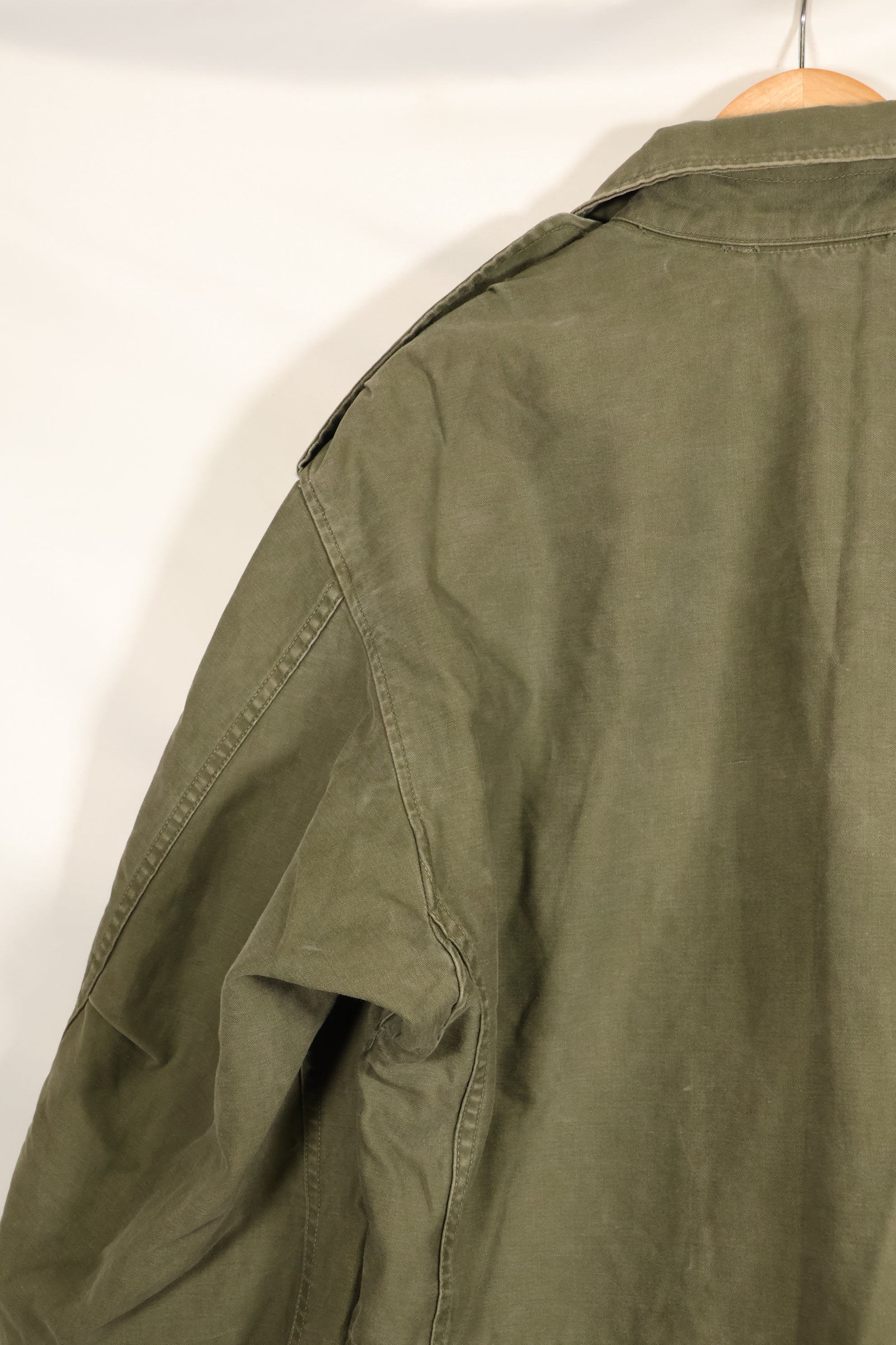 สัญญาปี 1957, S-S, กองทัพสหรัฐฯ, เสื้อแจ็คเก็ตพับ M51, ไม่มีซับใน, สีซีดเล็กน้อย, มือสอง