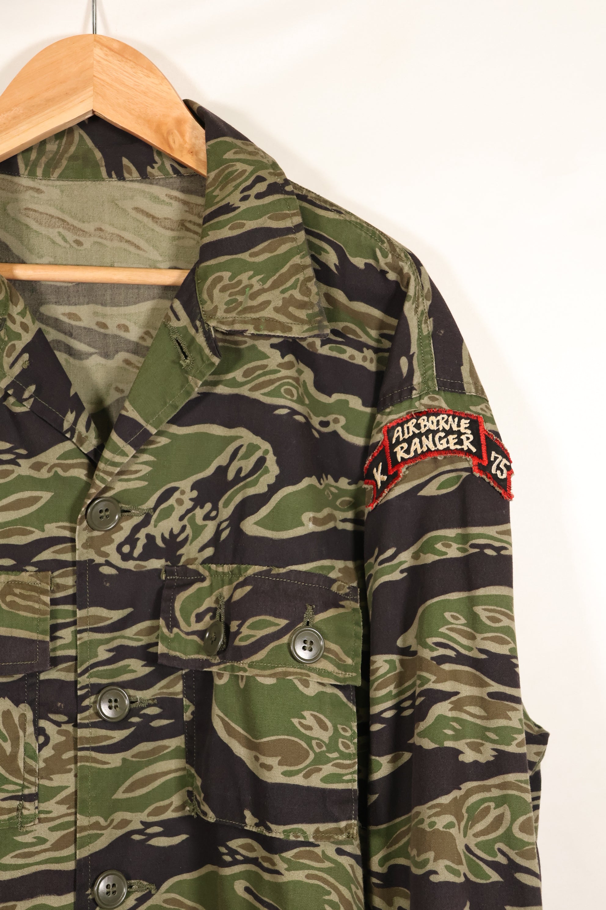 1969-70 Ex-LRRP Soldier 75th Ranger Late Water Tiger Stripe Set, Veteran's Release