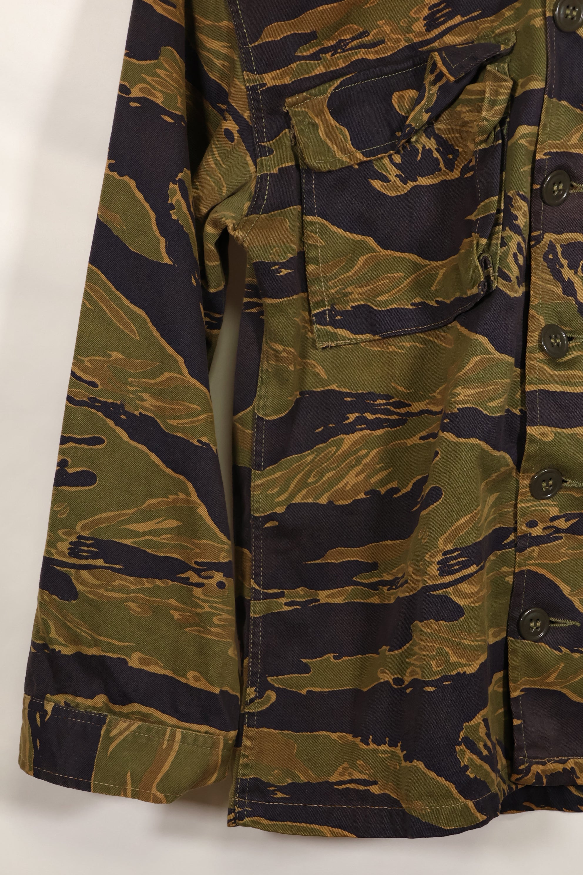 実物　A-M　タイガーストライプ　シャツ　ゴールドタイガー派生パターン　状態良い