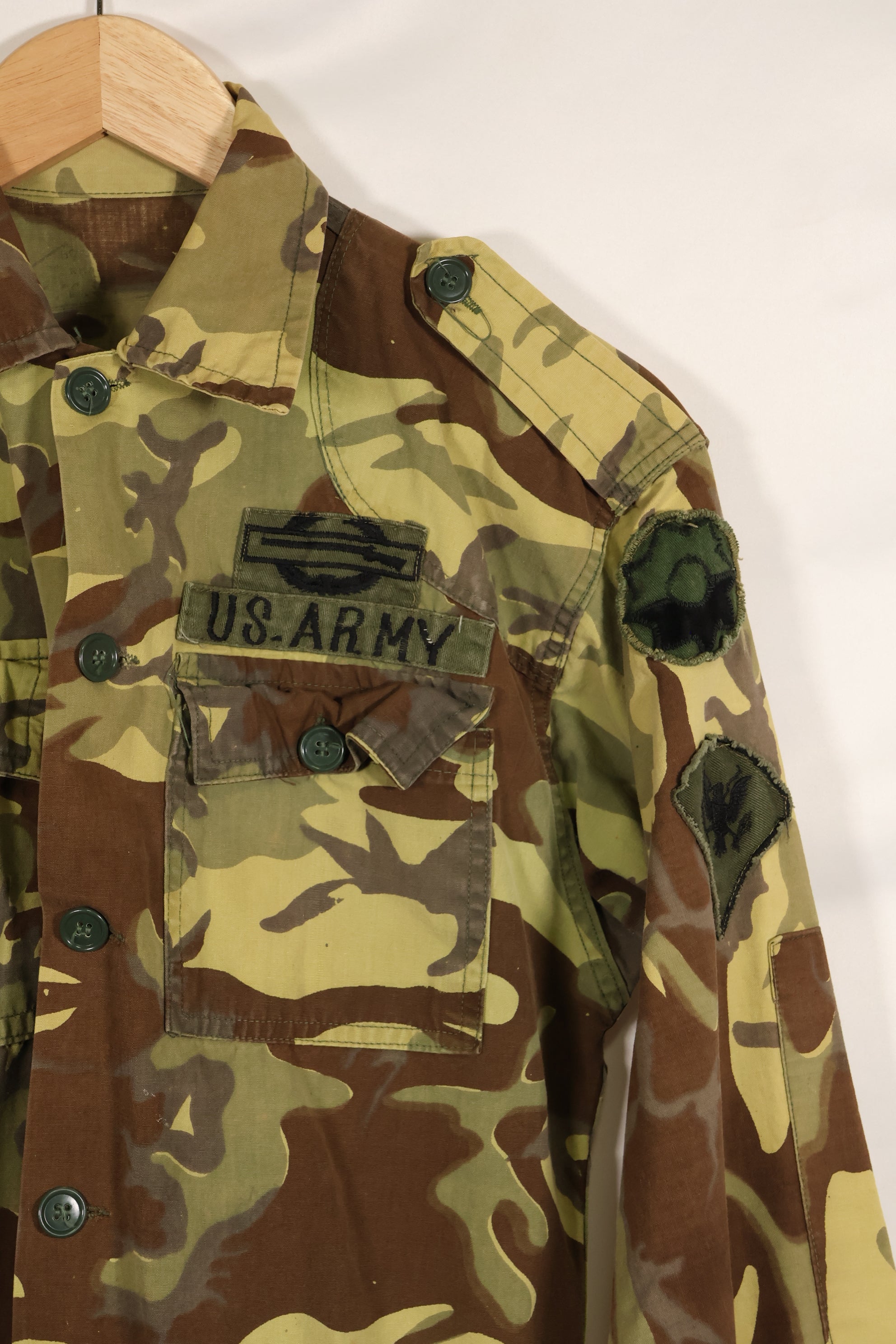 推定1966年　米軍アドバイザー　9th歩兵師団　ERDL リーフ迷彩　ローカルメイド品　中古品