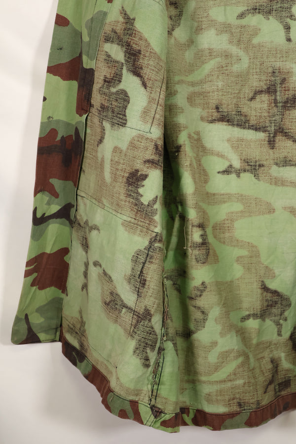 1960s US Army Advisor ARVN BDQ Ranger Shirt 4 Pockets Leaf Camouflage Shirt Used