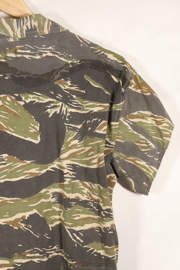 推定1970年代　ローカルメイド　タイガーストライプ　半袖シャツ　中古品