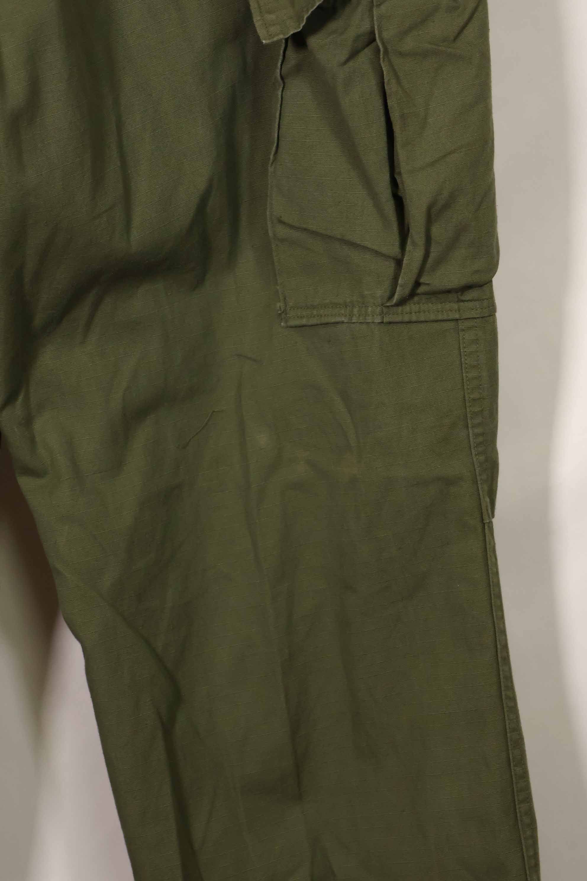 1969 Contract 4th Model Ripstop Jungle Fatigue Pants L-L Used