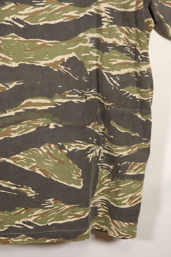 推定1970年代　ローカルメイド　タイガーストライプ　半袖シャツ　中古品