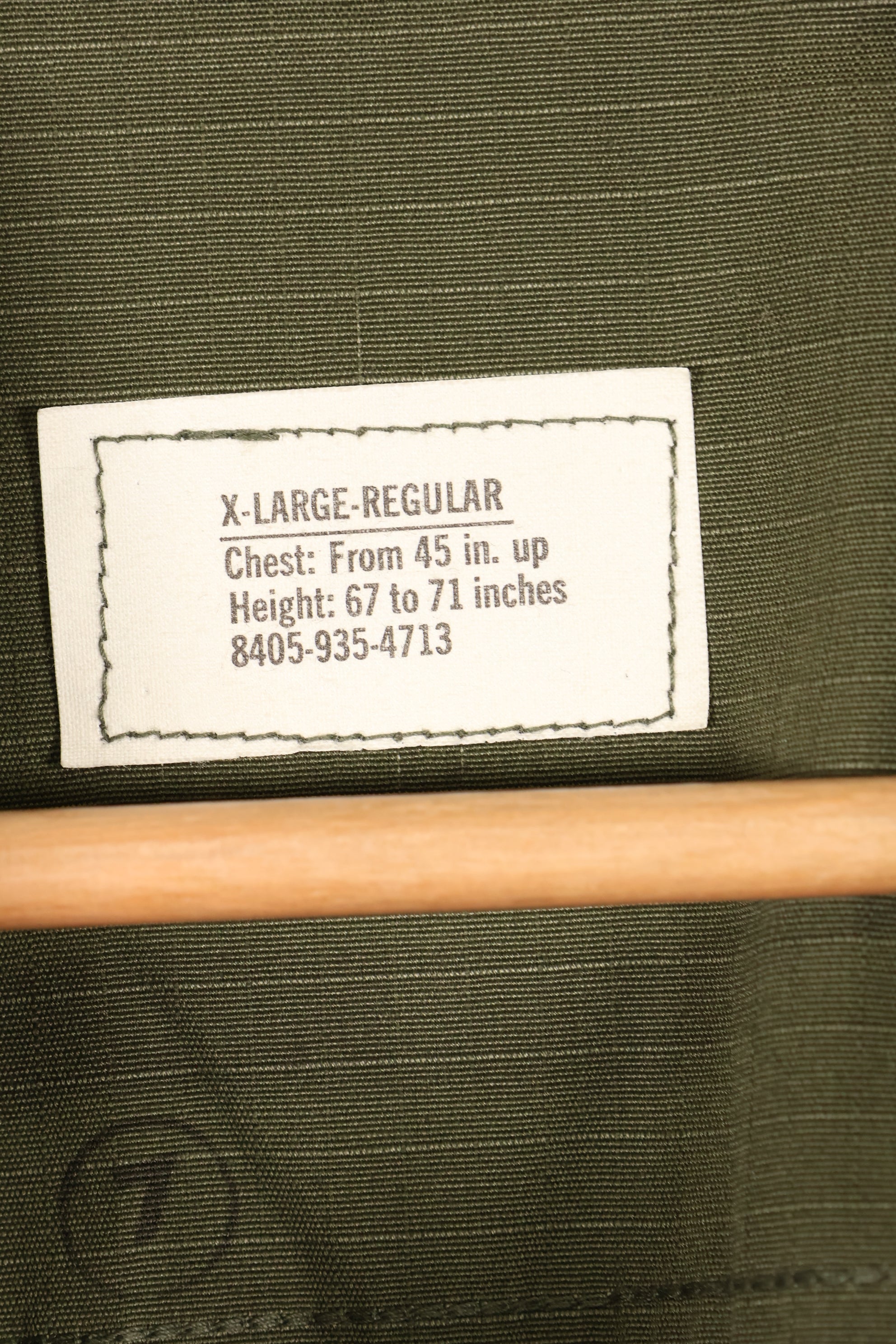 1970 Contract X-L-R Deadstock 4th Model Jungle Fatigue Jacket, Largest Size