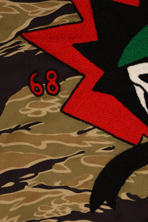 MILITARIA 1911 GOLD TIGER STRIPE Helmet bag, hand machine embroidered bag made in Okinawa