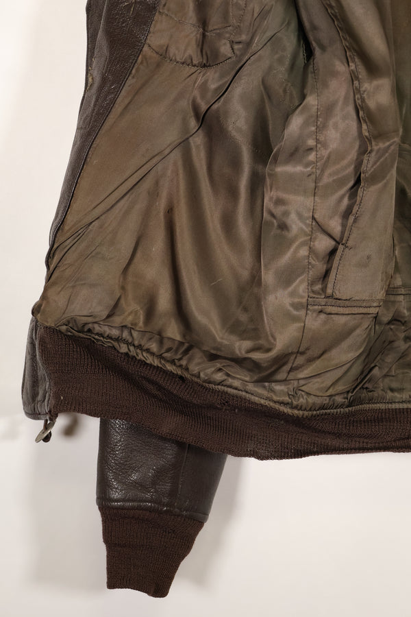 ปลายทศวรรษ 1940  55J14  กองทัพเรือสหรัฐฯ  G-1  แจ็คเก็ตบิน  รุ่นแรกมาก  พร้อมแผ่นปะ  ของหายาก