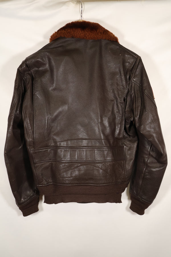 ปลายทศวรรษ 1940  55J14  กองทัพเรือสหรัฐฯ  G-1  แจ็คเก็ตบิน  รุ่นแรกมาก  พร้อมแผ่นปะ  ของหายาก