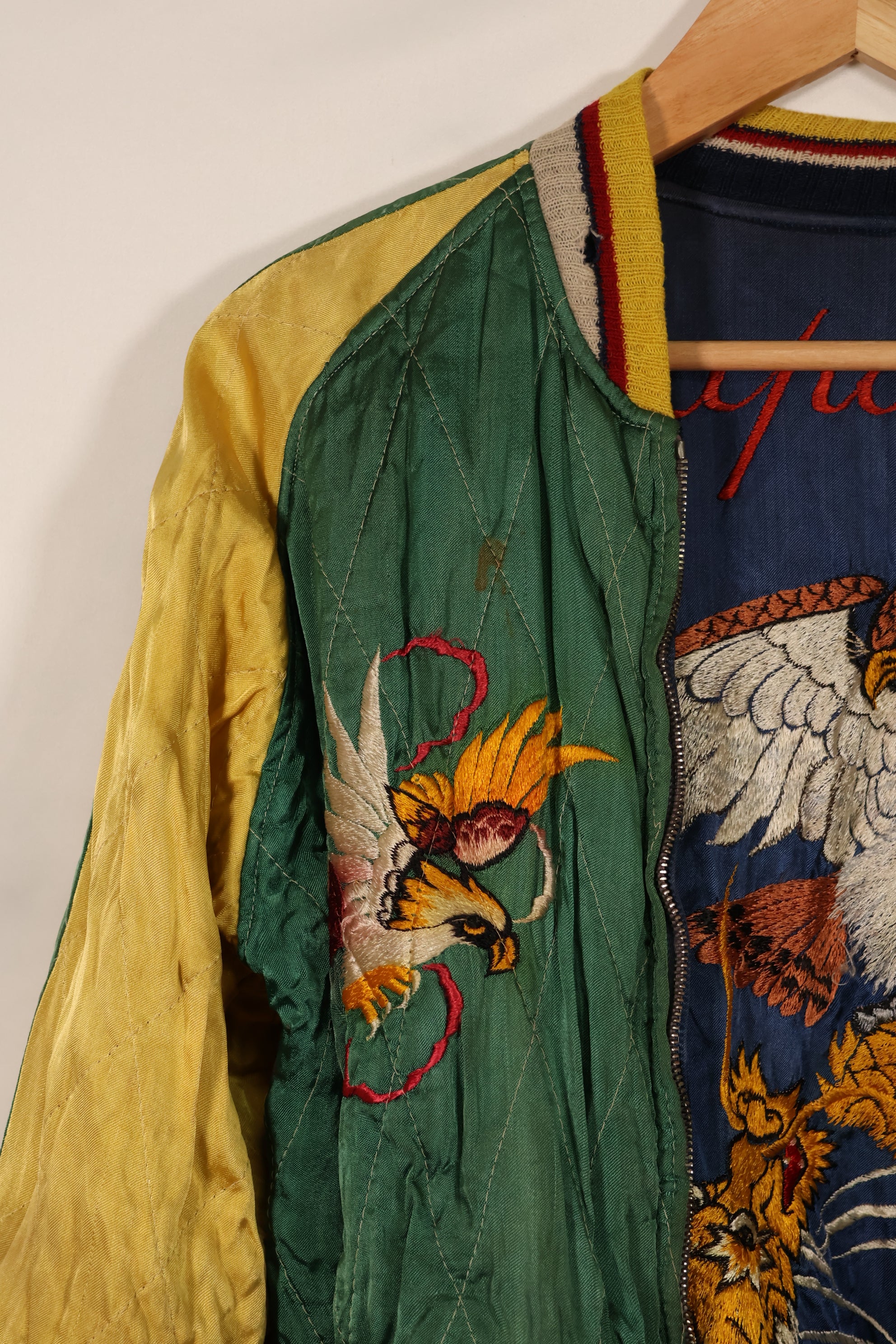 実物　1950年代初頭　Japan Jacket　レア刺繍　パイピング付き　中古品　ジッパー破損あり