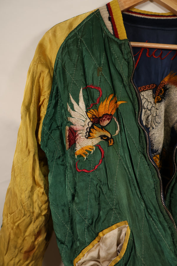 実物　1950年代初頭　Japan Jacket　レア刺繍　パイピング付き　中古品　ジッパー破損あり