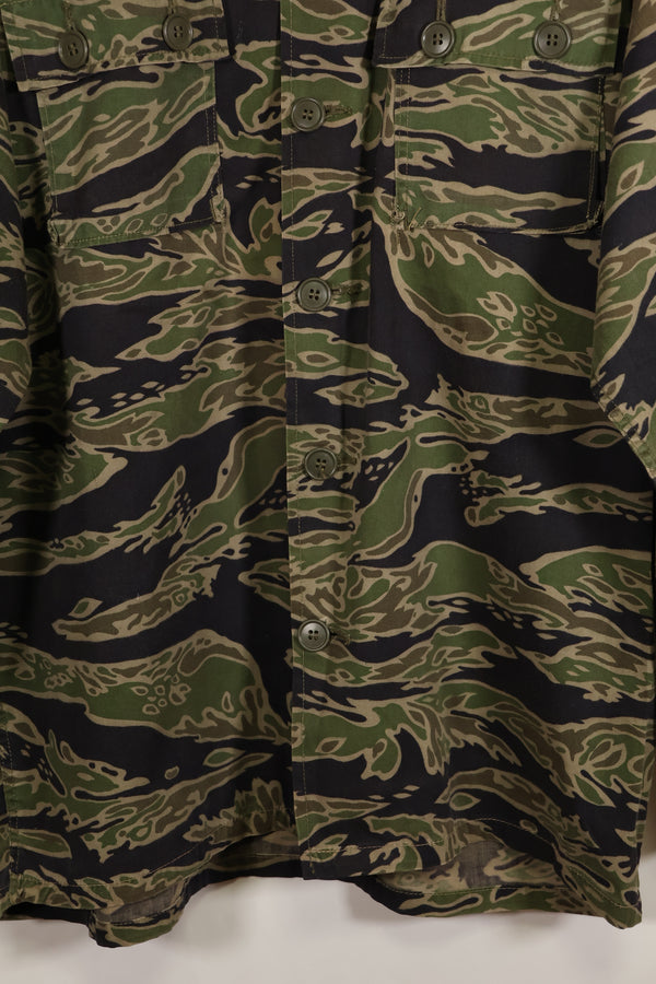 実物　レイトウォーパターン　US-L　タイガーストライプ　シャツ　ほぼ未使用