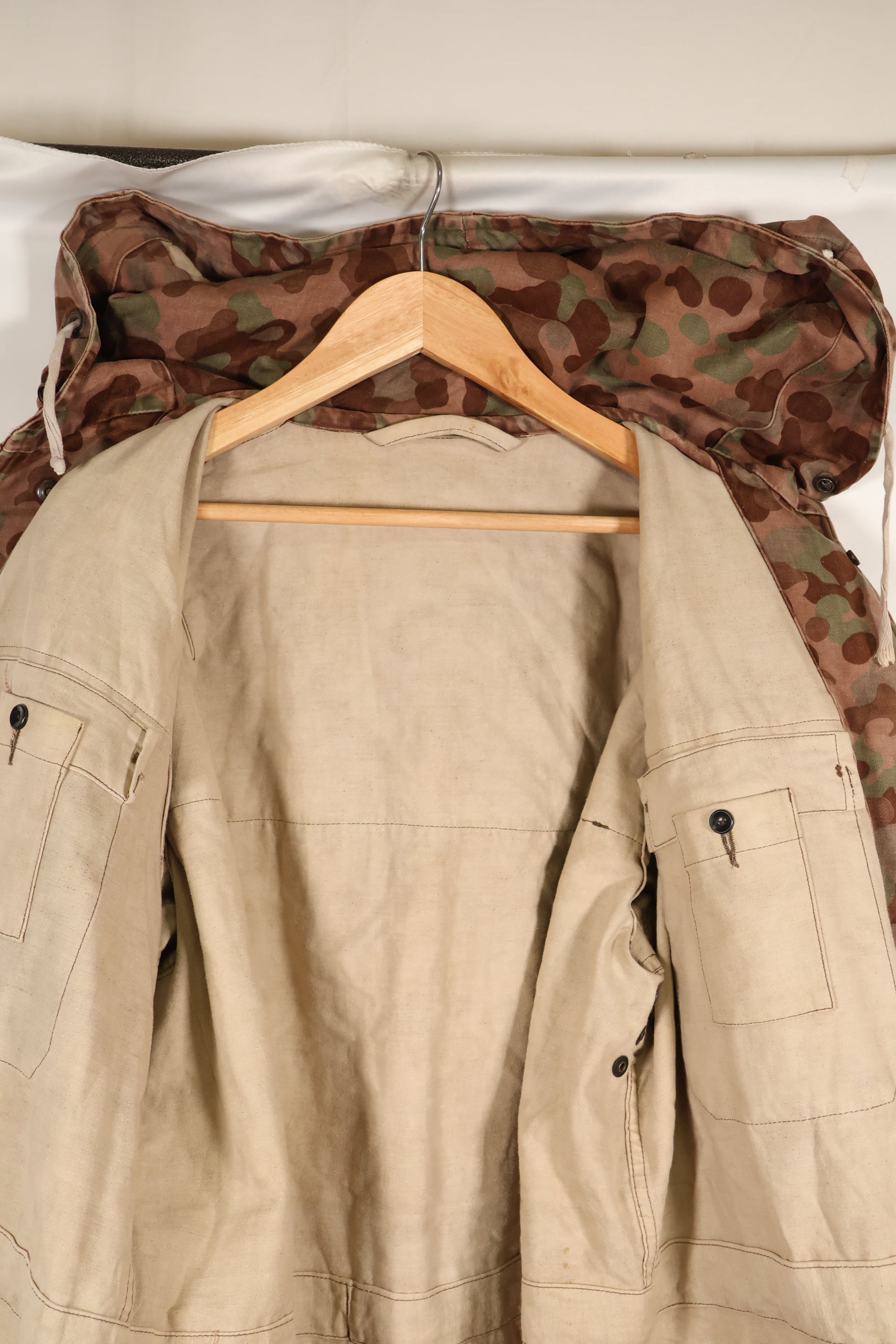 1960s–70s M57 Austrian Army P-Pattern Camouflage Hoodie, Used, Size C