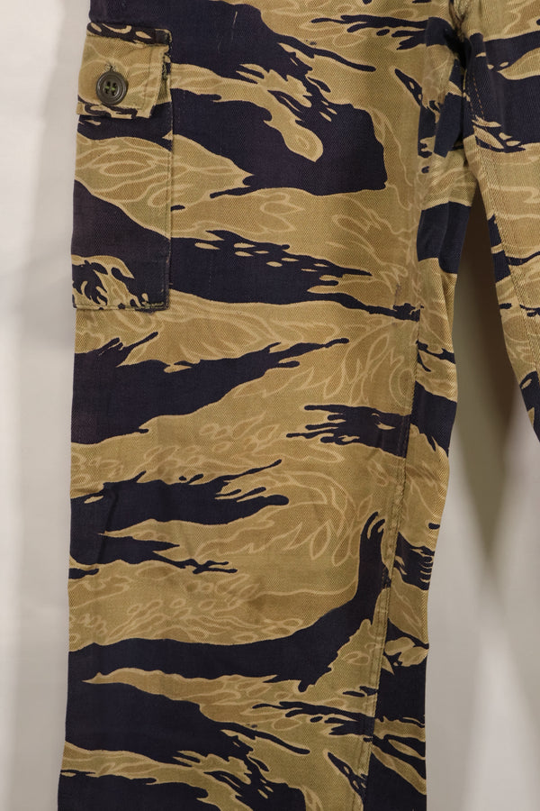 1960年代後半　ゴールドタイガーストライプ　パンツ　USカット　US-M改造　褪色あり　中古品