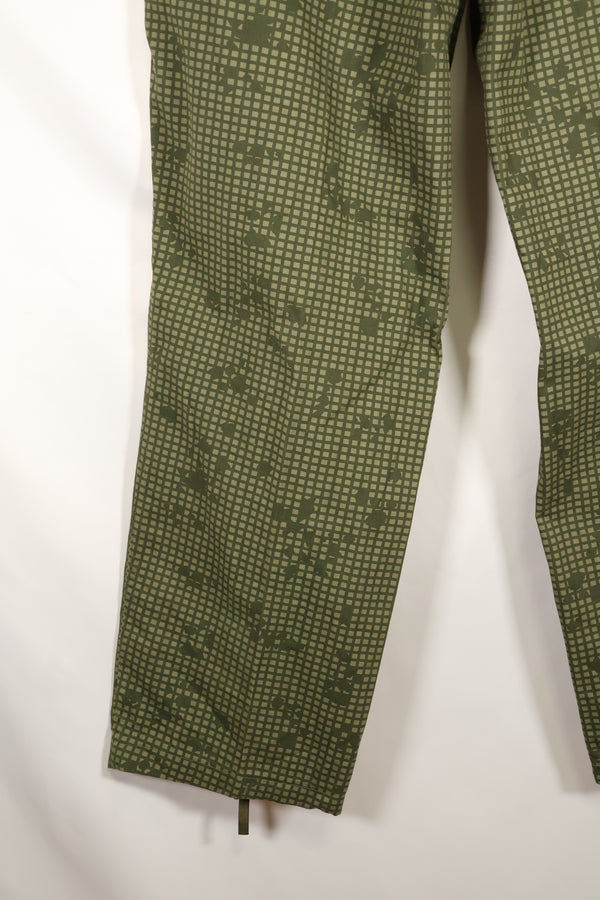 1987 Contract - L-R: U.S. Military, Infrared-Countermeasure, Night Camo, Pants, Overpants, Used (Replica)