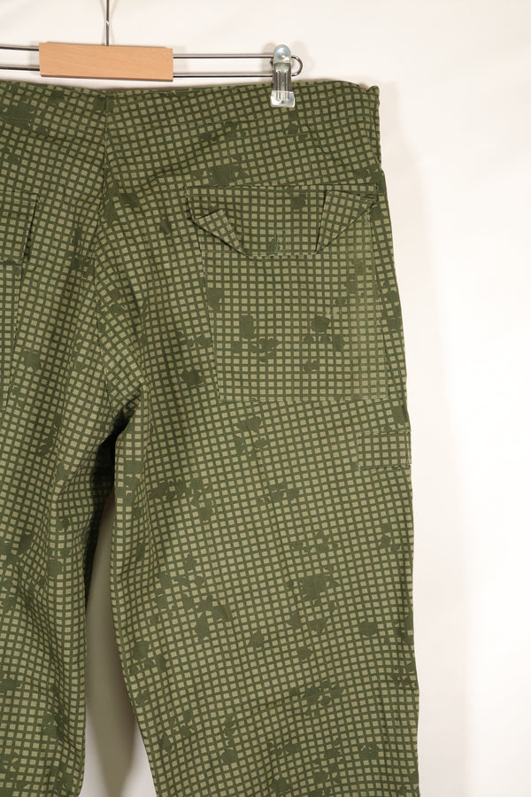 1987 Contract - L-R: U.S. Military, Infrared-Countermeasure, Night Camo, Pants, Overpants, Used (Replica)
