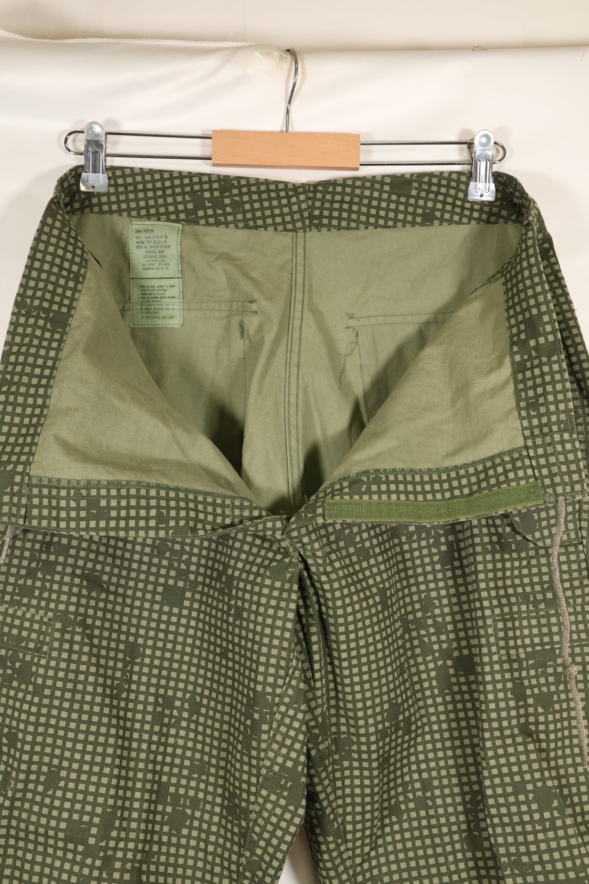 1982 Contract - S-R U.S. Military - Infrared-Countermeasure - Night Camo - Pants - Overpants - Used