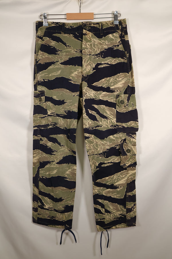 実物　沖縄タイガーパターン　タイガーストライプパンツ　改造あり　USカット　US-S　中古品