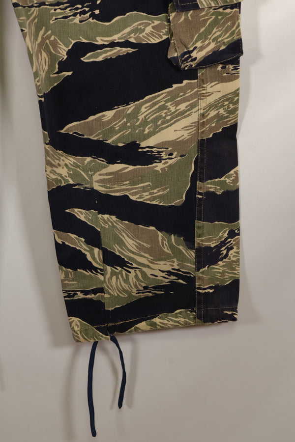 実物　沖縄タイガーパターン　タイガーストライプパンツ　改造あり　USカット　US-S　中古品