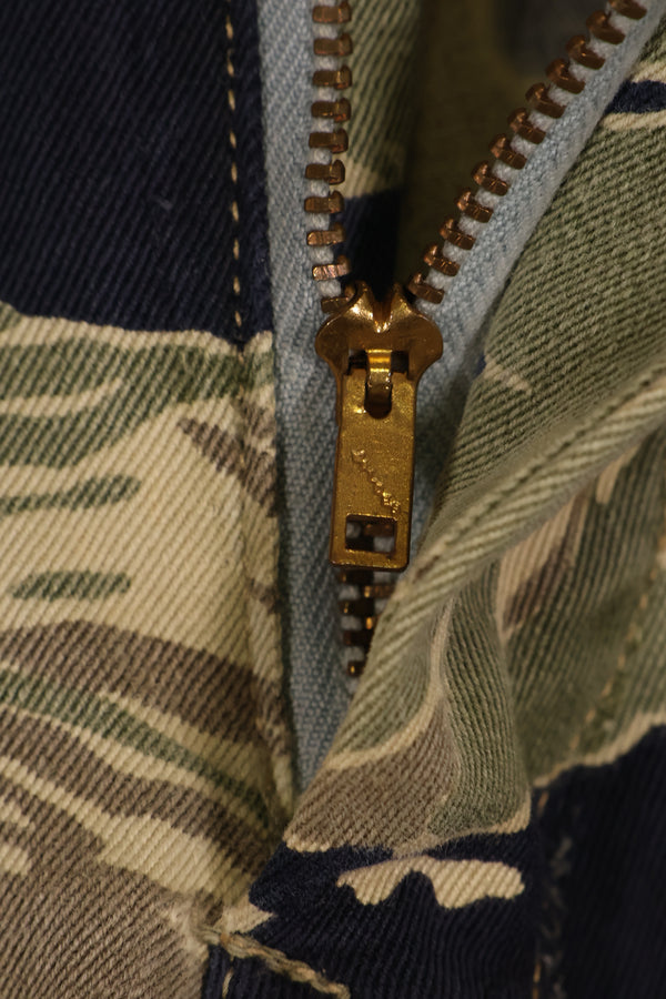 実物　沖縄タイガーパターン　タイガーストライプパンツ　改造あり　USカット　US-S　中古品