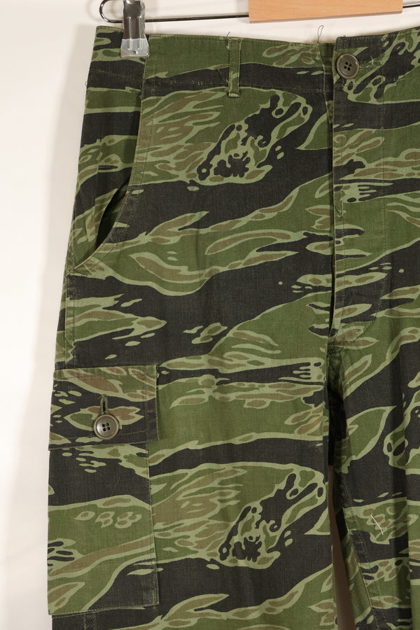 実物　レイトウォーパターン　USサイズ　タイガーストライプ　シャツ　ダークカラー　中古品