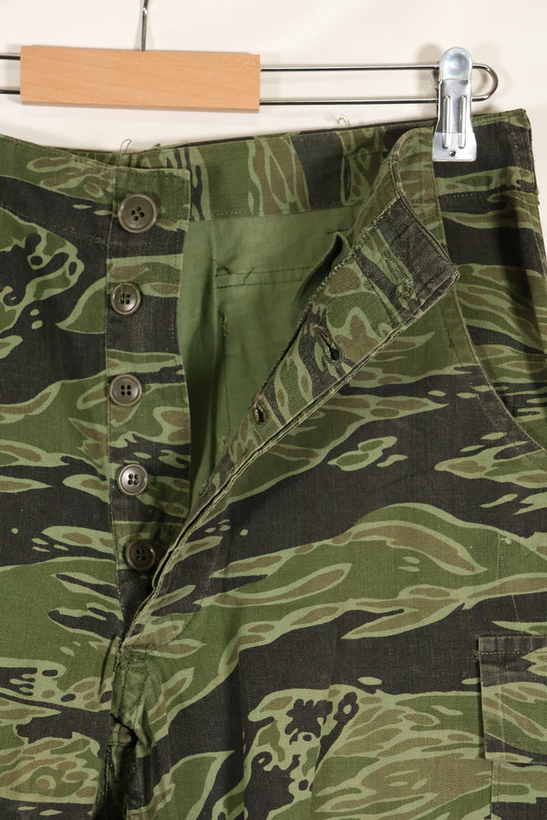 実物　レイトウォーパターン　USサイズ　タイガーストライプ　シャツ　ダークカラー　中古品