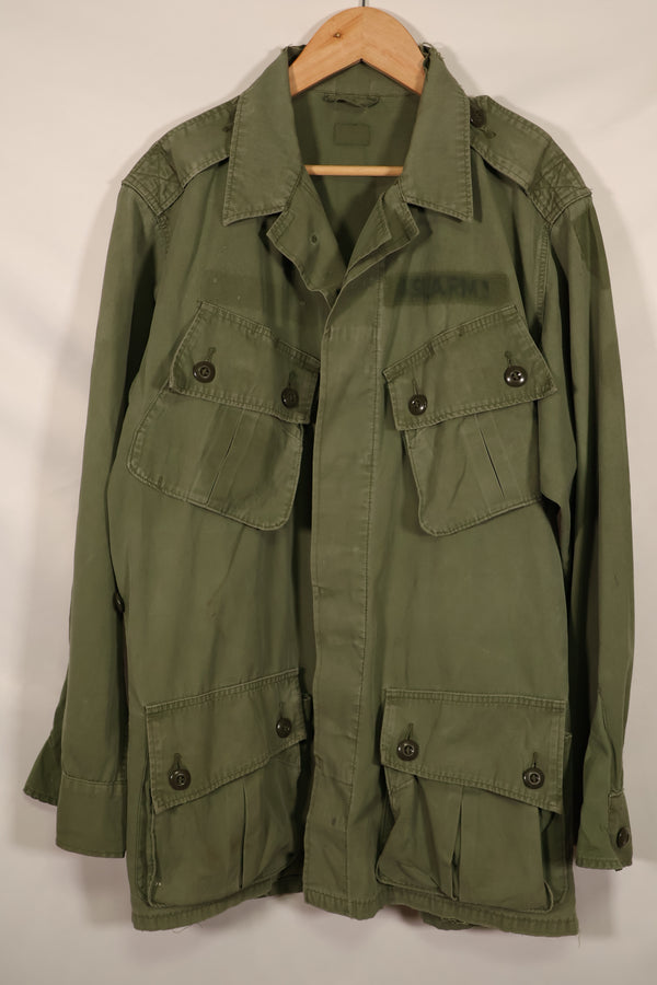 実物　1963-64年製造　1st Model ジャングルファティーグ　ジャケット　パッチ後あり　中古品