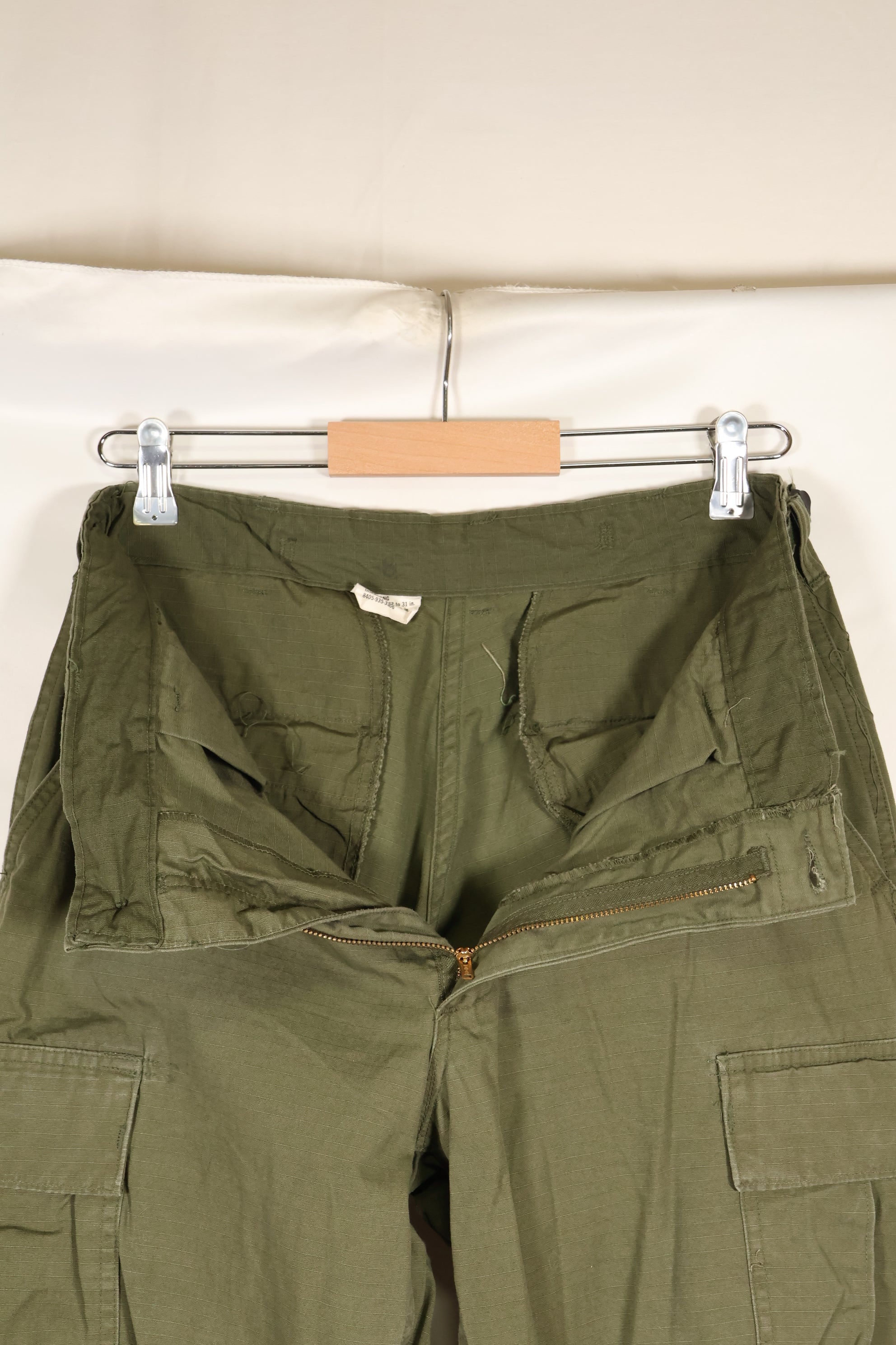 Estimated 1968–69 S-L 4th Model Jungle Fatigue Pants, Used, No Contract Tag
