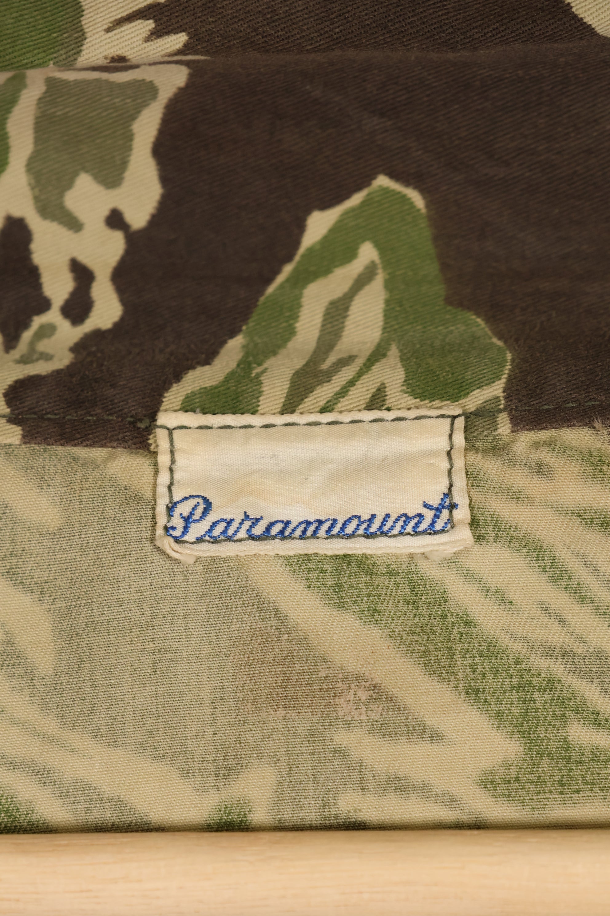 1968年　映画「グリーンベレー」「未知との遭遇」衣装　ジョンウェインパターン　タイガーストライプ　シャツ