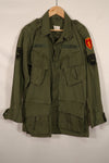 実物　日本製　FEC-39917　2nd Model ジャングルファティーグ ジャケット　第25歩兵師団　パッチ付き　中古品