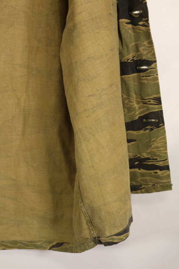 大阪 MASH製　US-M ゴールドタイガーストライプ　USカット　シャツ　中古品　退色あり