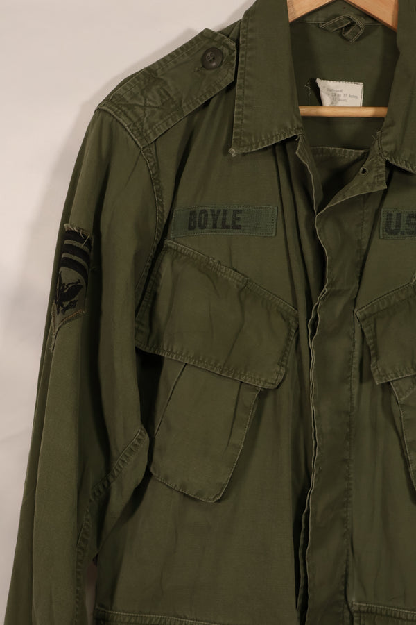 実物　日本製　FEC-39917　2nd Model ジャングルファティーグ ジャケット　第25歩兵師団　パッチ付き　中古品