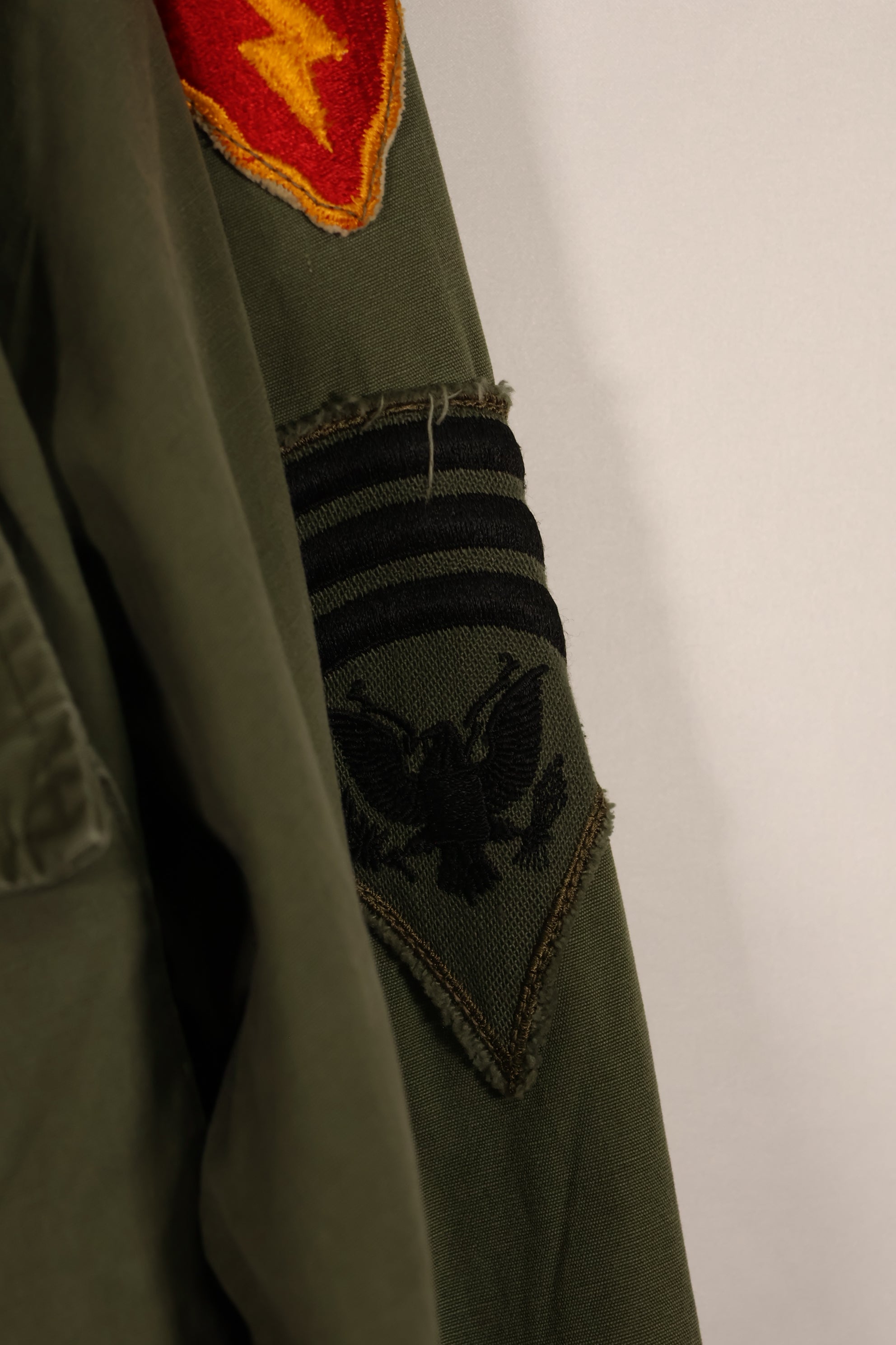 実物　日本製　FEC-39917　2nd Model ジャングルファティーグ ジャケット　第25歩兵師団　パッチ付き　中古品