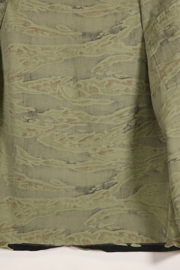 実物　レイトウォーパターン　タイガーストライプ　シャツ　ヘビーウェイト生地　中古品