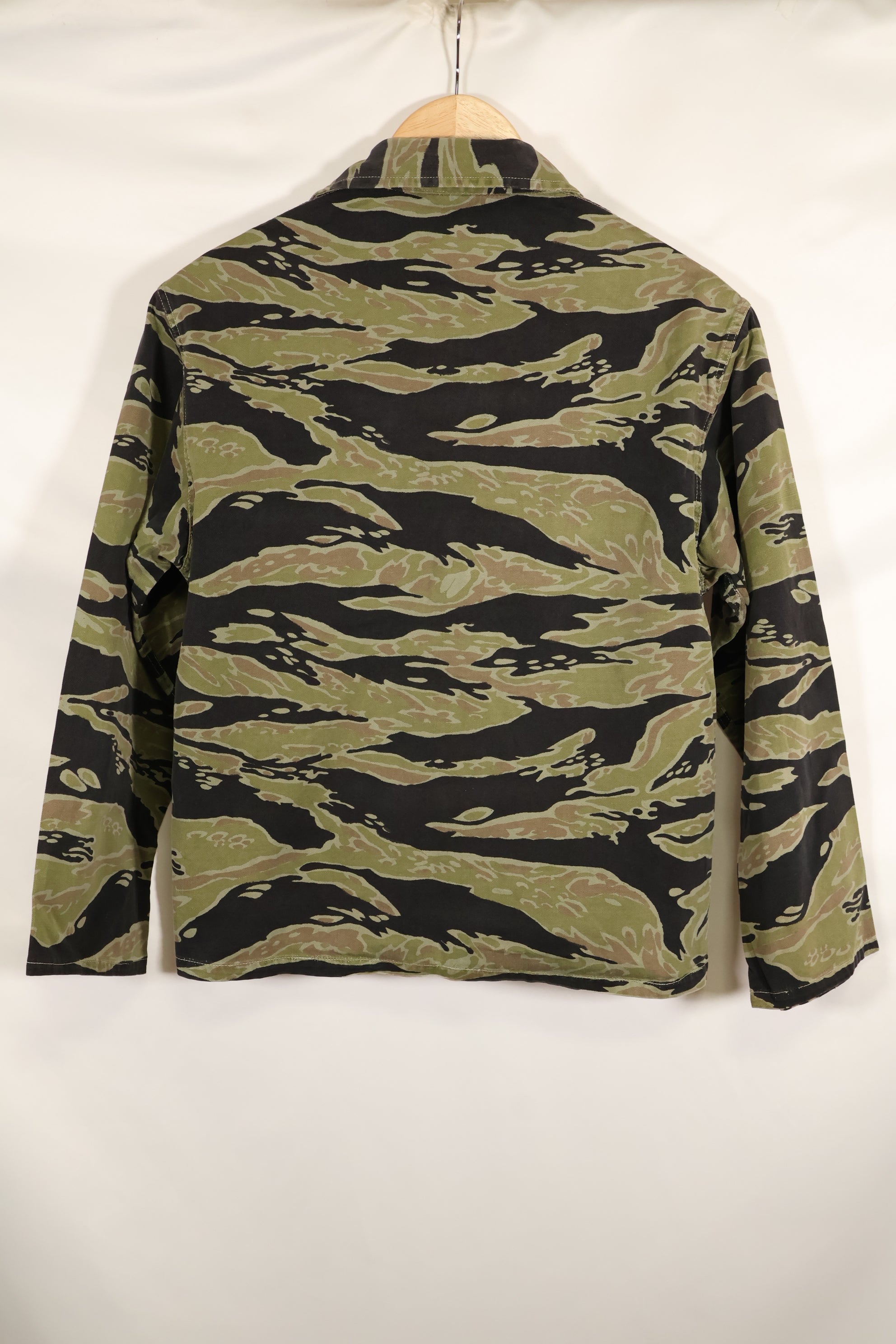 実物　レイトウォーパターン　タイガーストライプ　シャツ　ヘビーウェイト生地　中古品