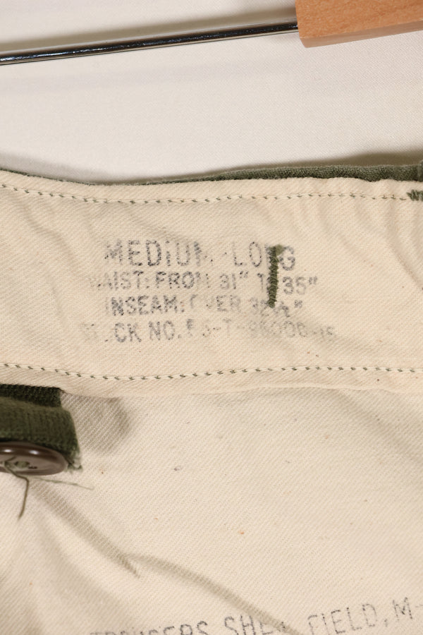 สัญญาปี 1952, M-L, กองทัพสหรัฐฯ, กางเกงสนาม M51, มีร่องรอยการใช้งาน, มือสอง