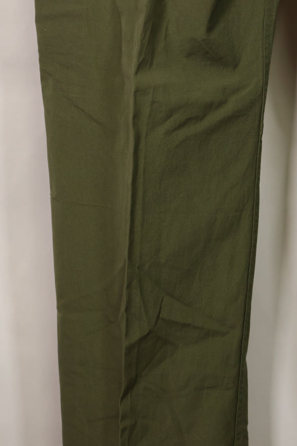 1967 Contract 3rd Model Non Ripstop Jungle Fatigue Pants L-L Almost Unused