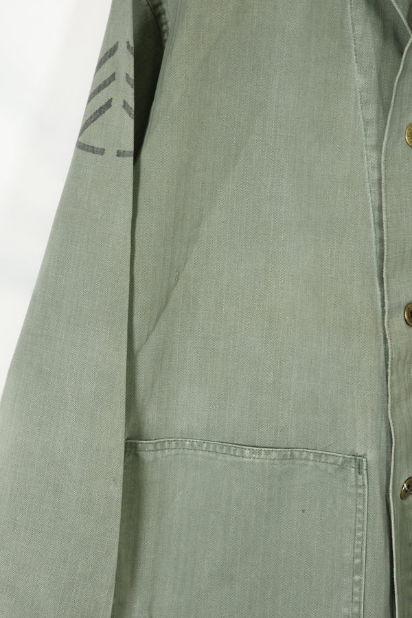เสื้อแจ็คเก็ตอเนกประสงค์ P-41 HBT ของนาวิกโยธินสหรัฐฯ ยุค 1940 มือสอง สภาพ A