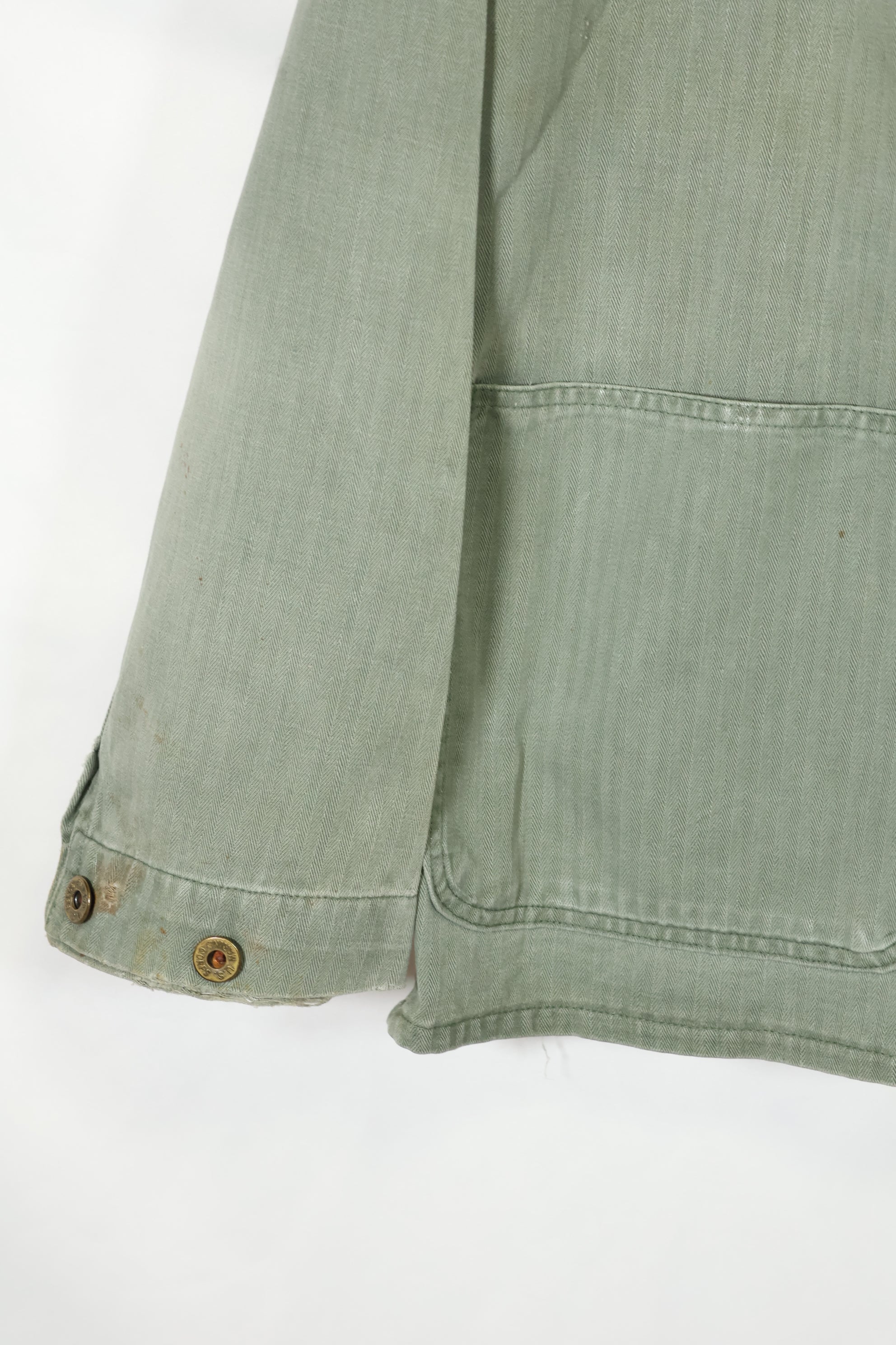 เสื้อแจ็คเก็ตอเนกประสงค์ P-41 HBT ของนาวิกโยธินสหรัฐฯ ยุค 1940 มือสอง สภาพ A