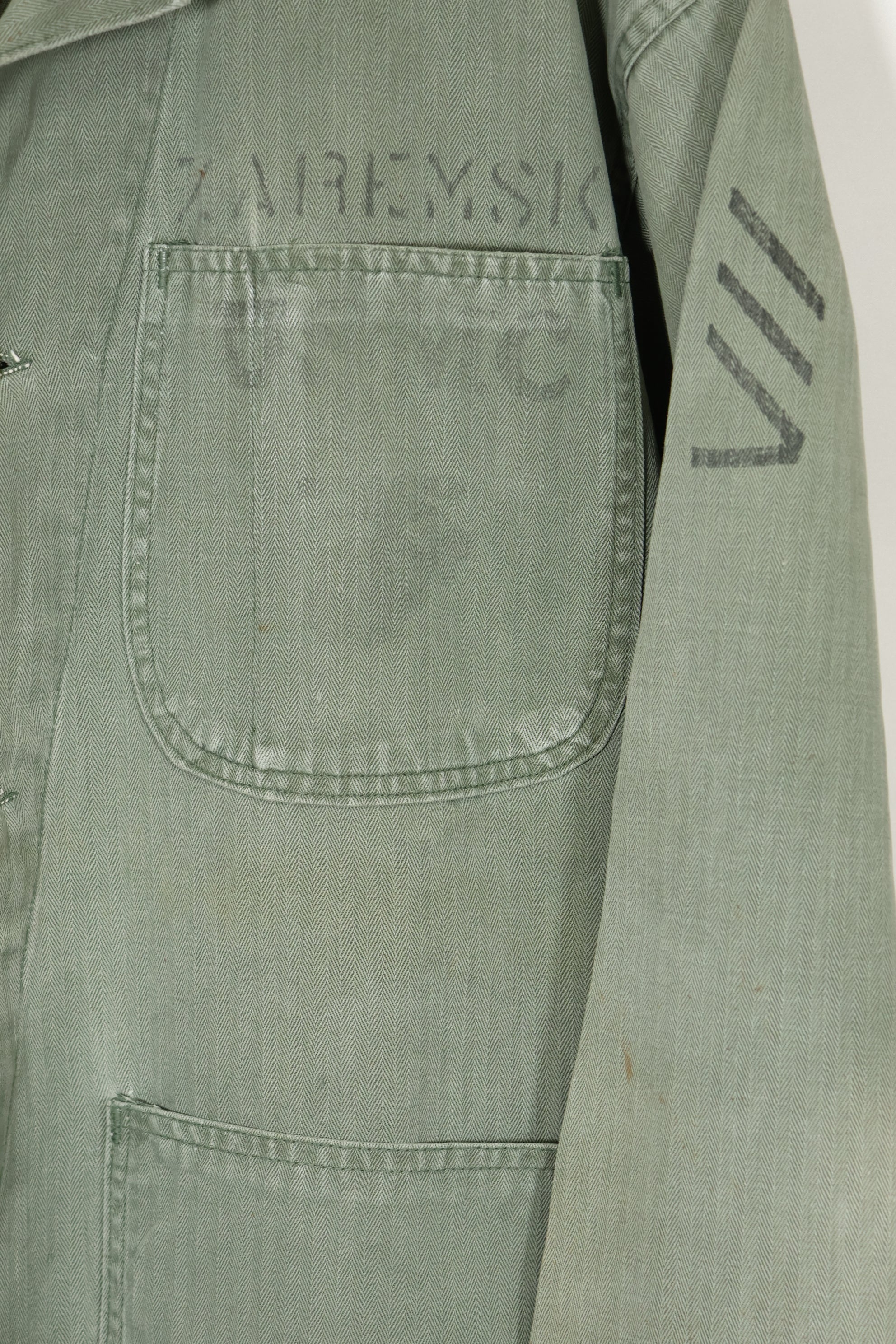 เสื้อแจ็คเก็ตอเนกประสงค์ P-41 HBT ของนาวิกโยธินสหรัฐฯ ยุค 1940 มือสอง สภาพ A