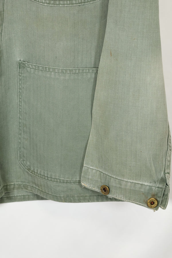 เสื้อแจ็คเก็ตอเนกประสงค์ P-41 HBT ของนาวิกโยธินสหรัฐฯ ยุค 1940 มือสอง สภาพ A