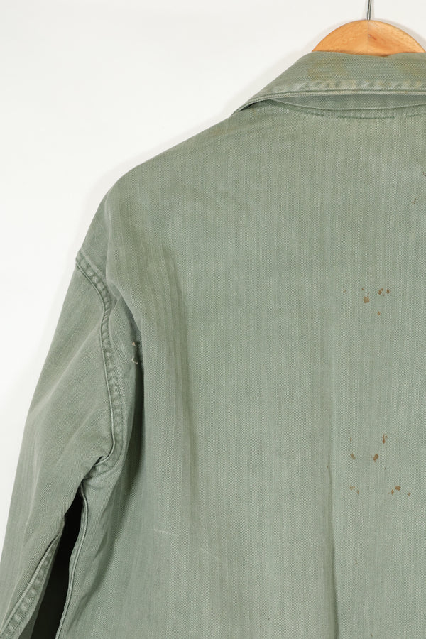 เสื้อแจ็คเก็ตอเนกประสงค์ P-41 HBT ของนาวิกโยธินสหรัฐฯ ยุค 1940 มือสอง สภาพ A