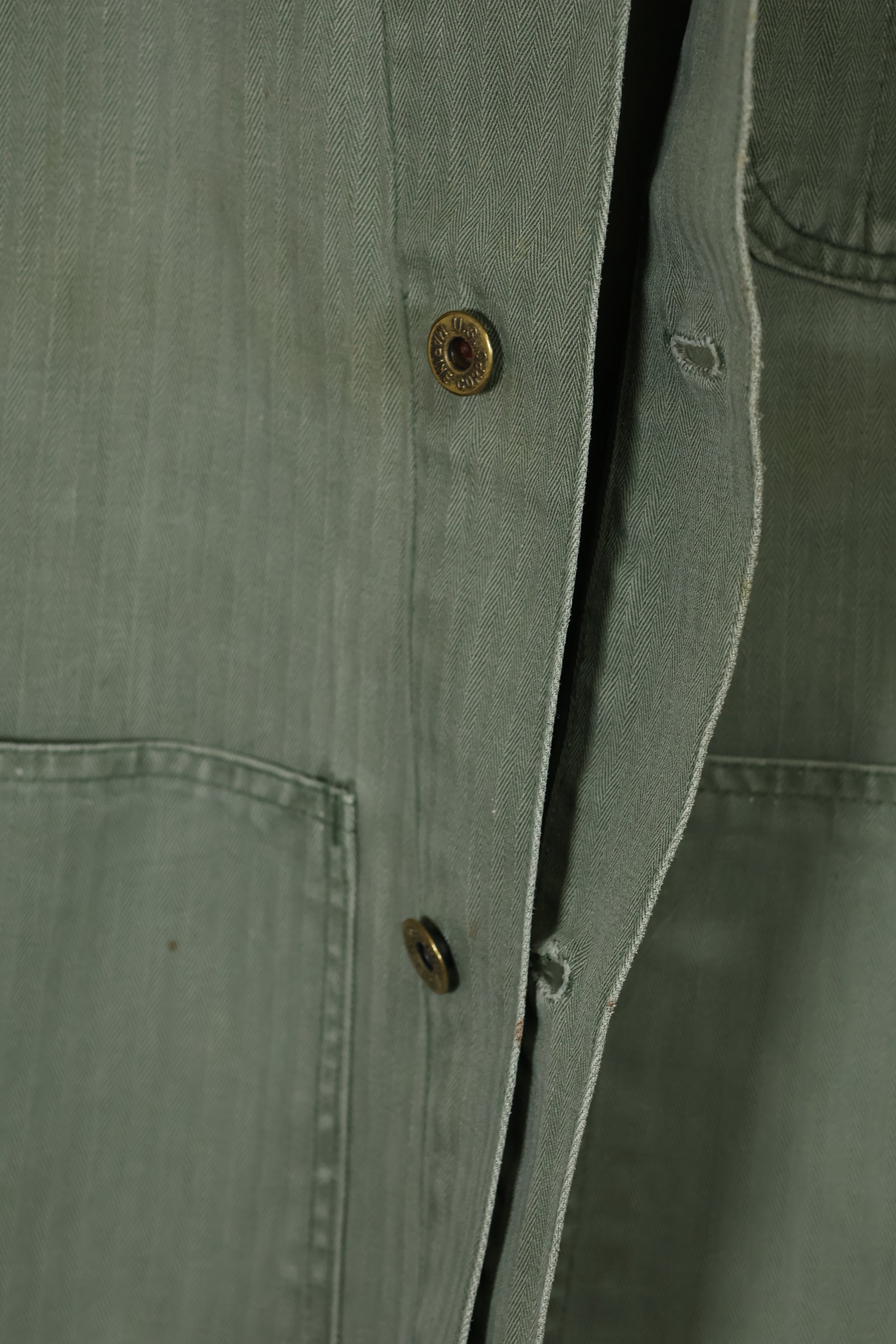 เสื้อแจ็คเก็ตอเนกประสงค์ P-41 HBT ของนาวิกโยธินสหรัฐฯ ยุค 1940 มือสอง สภาพ A