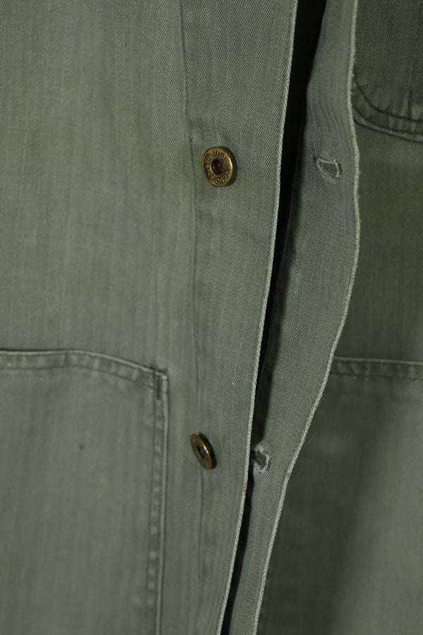 เสื้อแจ็คเก็ตอเนกประสงค์ P-41 HBT ของนาวิกโยธินสหรัฐฯ ยุค 1940 มือสอง สภาพ A